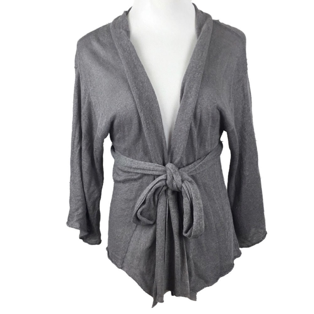 Anthropologie Moth S Woman's Linen Gray Cardigan